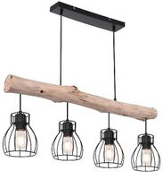 Hängelampe Carter 82.5cm mit 6 Led 60Watt Birne