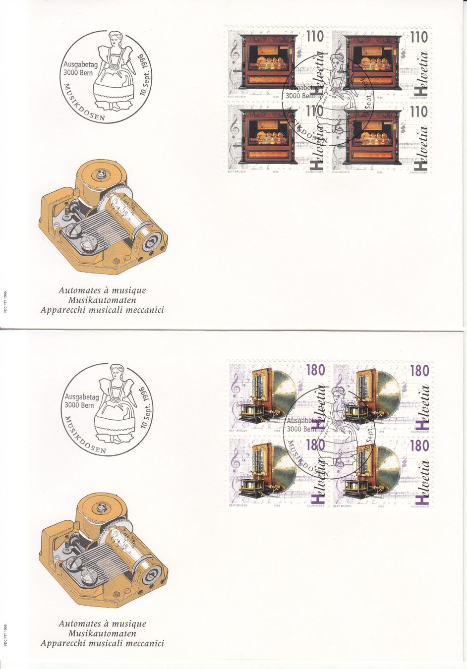 Tutti i francobolli: SBK 901 - 904 im 4er-Block FDC – Usato da Bürglen TG venduto da StampGraf 2