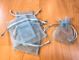 Organza Säckli für Allerlei   6 Stk  8x10cm  mit Satinkordel