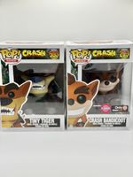 2 x Funko Pop Games Crash Bandicoot