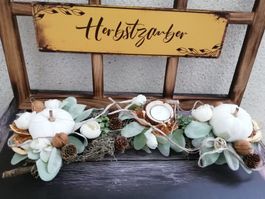 🎃Tischdeko mit Licht Länge 52cm Herbstzauber