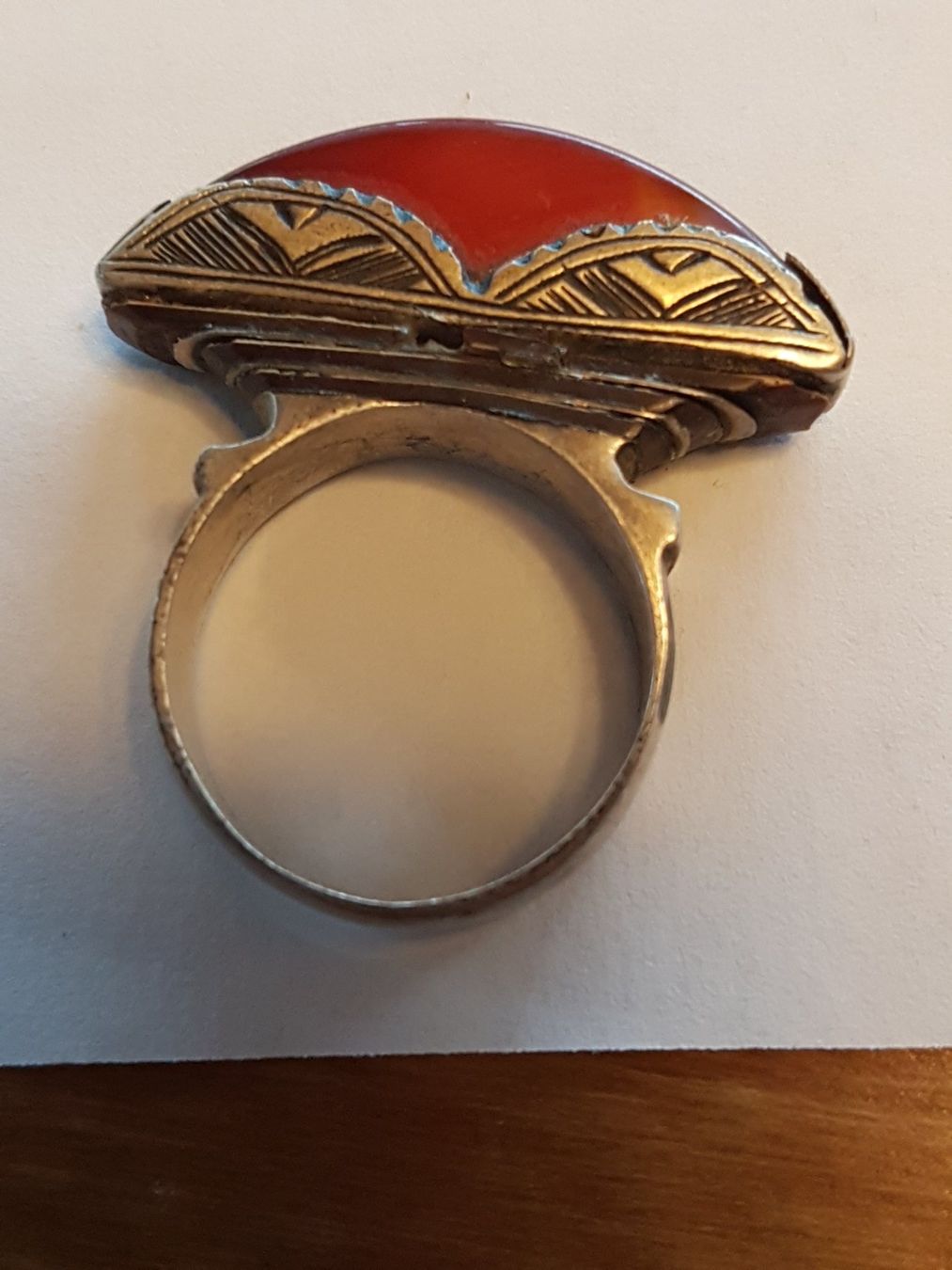 Anelli: Antiker Berber Ring Silber mit Amber – Usato da Röschenz venduto da Zorro046
