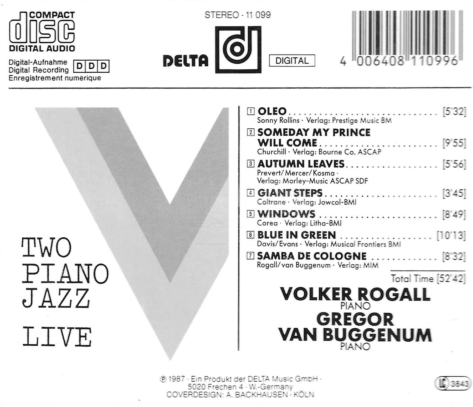 CD: Rogall & van buggenum - Two Piano Jazz Live – Usato da Savagnier venduto da Ne2065 1