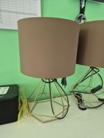 2 Tischlampen, braun/gold