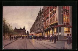 Zürich, Passanten und eine Strassenbahn