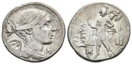 L. VALERIUS FLACCUS AR Denarius (108-107 BC)