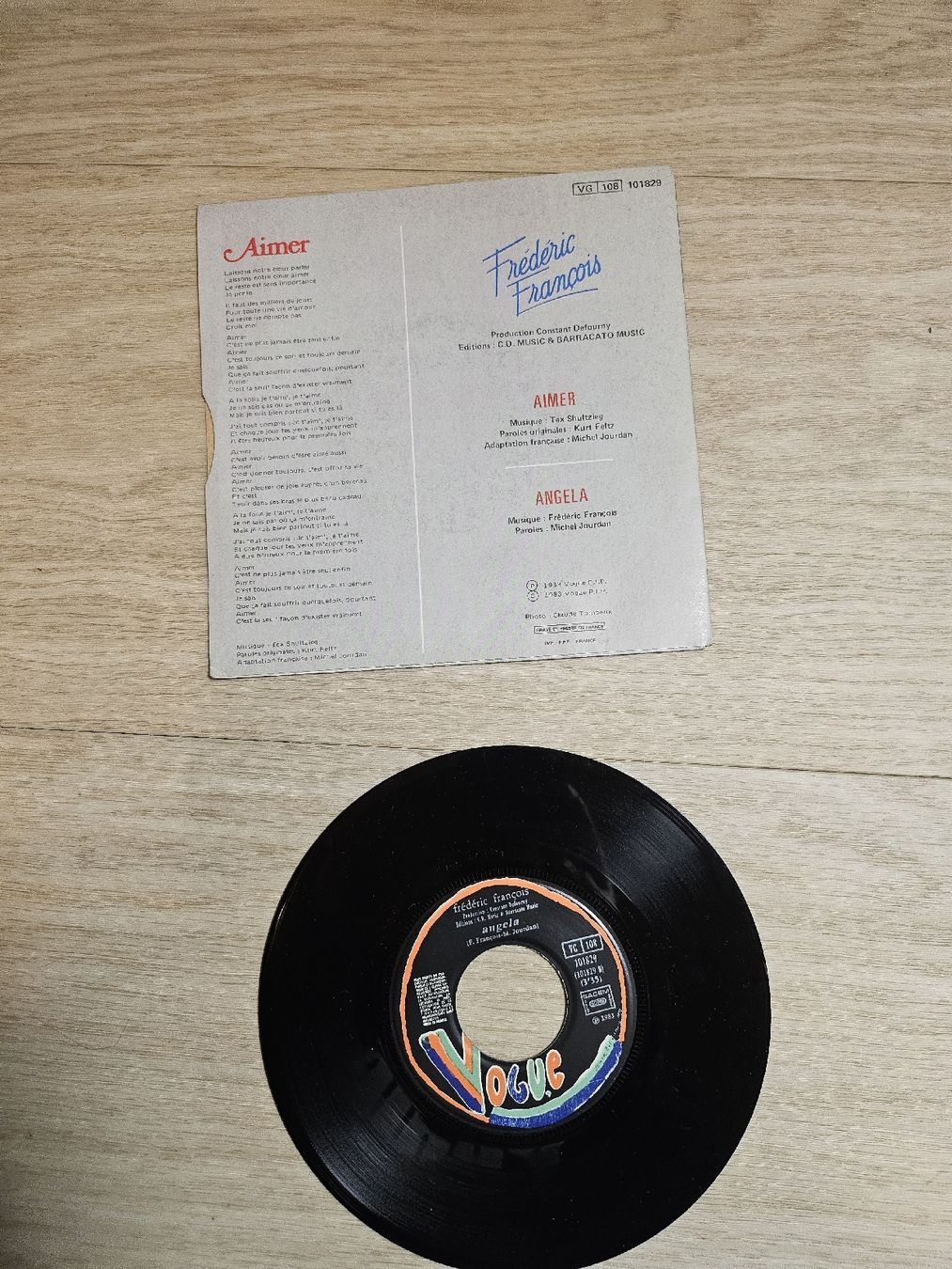 Schallplatten: 45T Aimé Frédéric François "Aimer" 1983 Vogue – Gebraucht aus La Joux FR von car_ck96 1