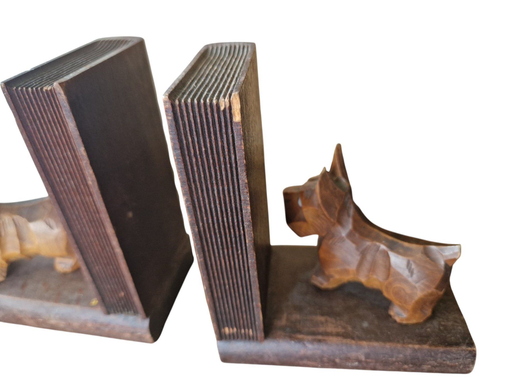 Altro in Decorazioni & Accessori: 2 Buchstützen geschnitzt Terrier – Usato da Mörschwil venduto da antiksalon 5
