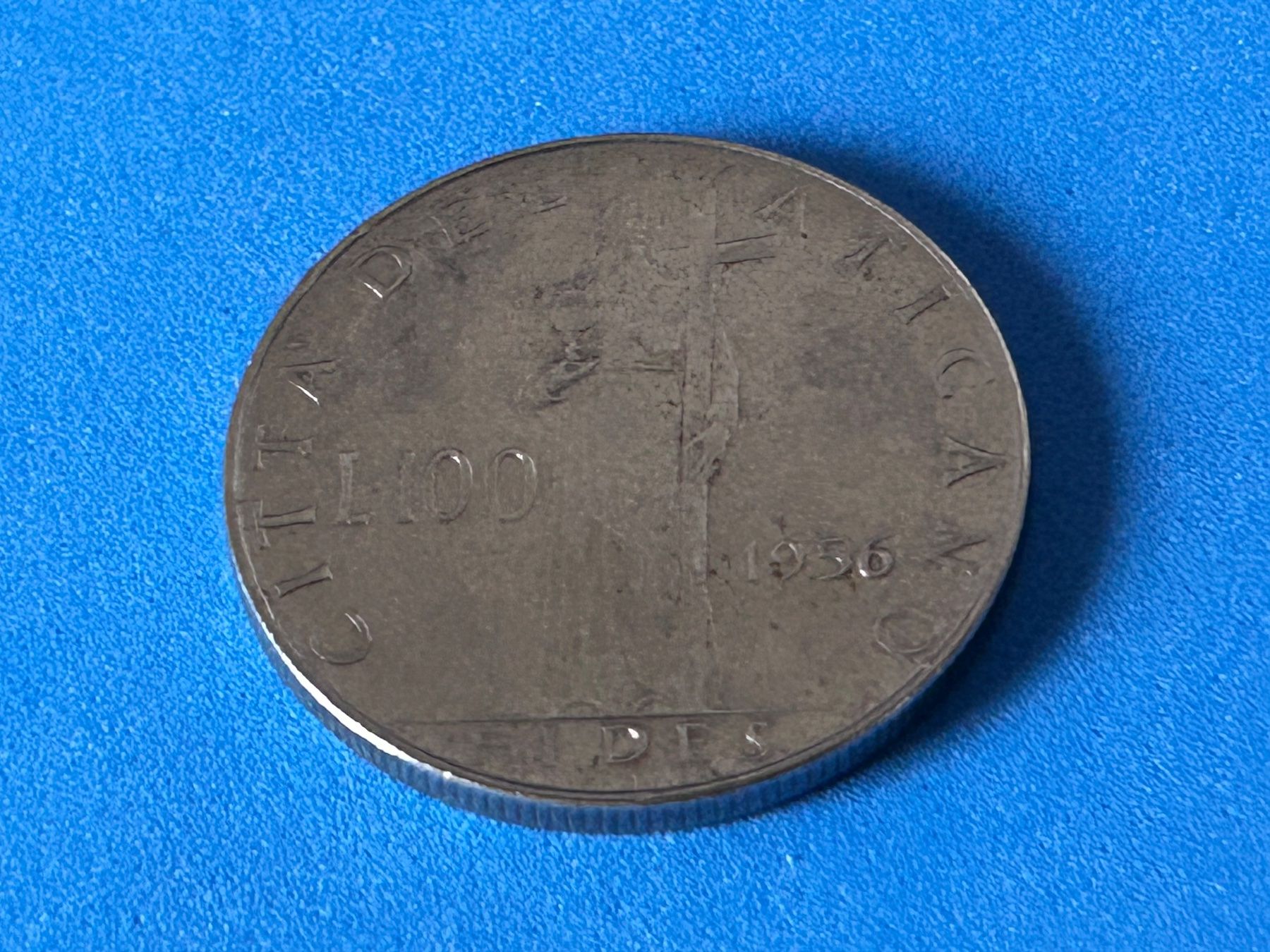 Tutti le monete: Vatican - 100 Lire - Pius XII 1956 – Usato da Corcelles NE venduto da AJKader 2