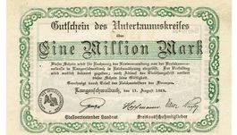 Langenschwalbach 1 Mil.Mark SerieA+Stempel 15.08.1923 VZ++