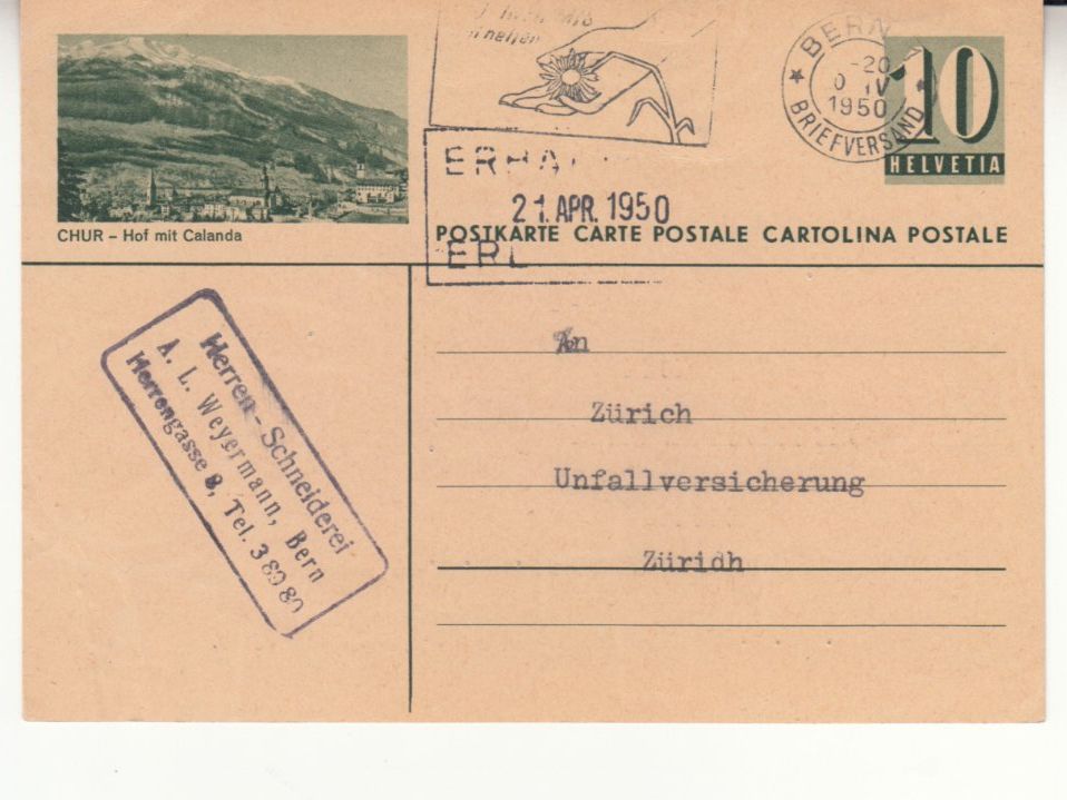 Tutti i francobolli: SGK 183.128 (Chur) mit ST Bern – Usato da Bürglen TG venduto da StampGraf