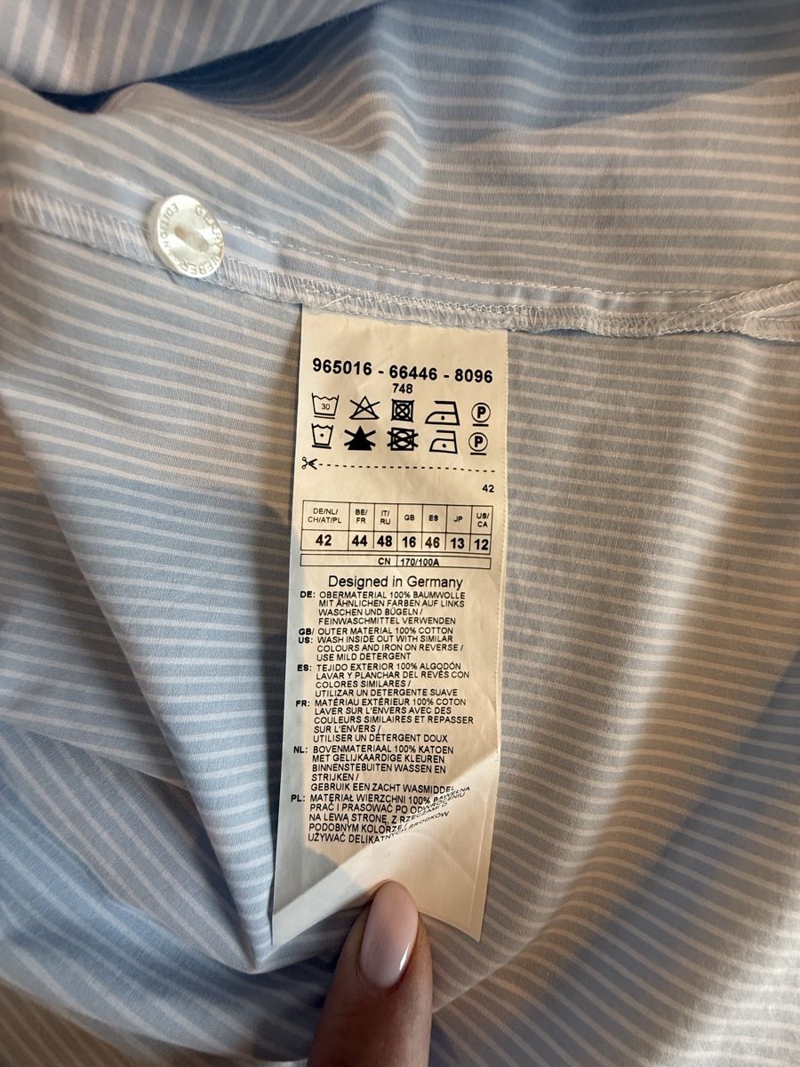 Gerry Weber Camicette: GERRY WEBER EDITION Bluse blau-weiss gestreift Grösse 42 – Usato da Oberglatt ZH venduto da kaishu 3