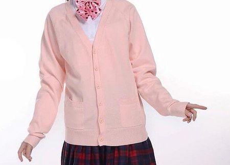 😊Strickjacke, rosa-apricot, 100% Cotton, Gr. L **NEU**