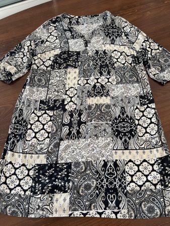 Kleid Patchwork -Viskose- Gr. 44 neuwertig
