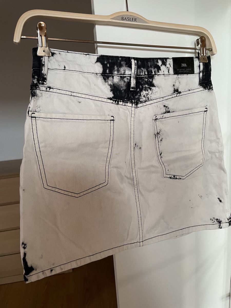 Zara Gonne: Zara Jeans Rock, schwarzweiss, Gr. S – Usato da Münsingen venduto da Secondhand89 1