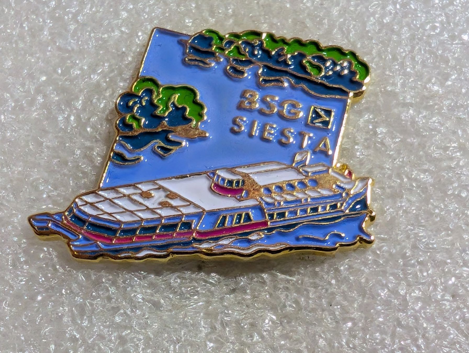 Placchette & Badge: Ansteckpin 198: Schiff BSG Siesta – Usato da Oppligen venduto da Pin-Fall-Shop