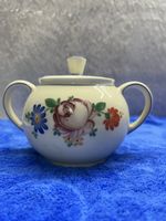 Suesse Zuckerdose, Vintage, mit Rosenmuster