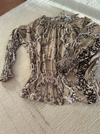 Schlangenmuster Bluse Gr. 36 H.M Herbst Trendlook 🍂