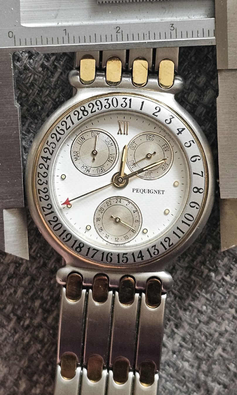 Orologi: Pequignet AUTOMATIC, calendrier complet, vintage rare! – Usato da Genève venduto da Fresko01 5