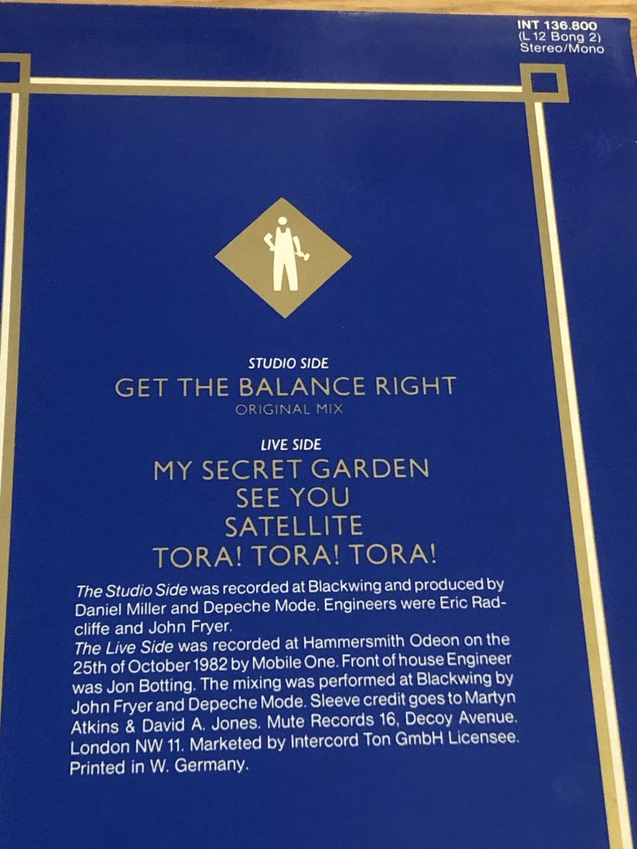 Dischi in vinile: Depeche Mode. Get The Balance Right – Usato da Faulensee venduto da Mizuno06 5