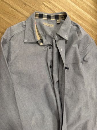 Burberry Golf Hemd blau/grau Grösse M guter Zustand