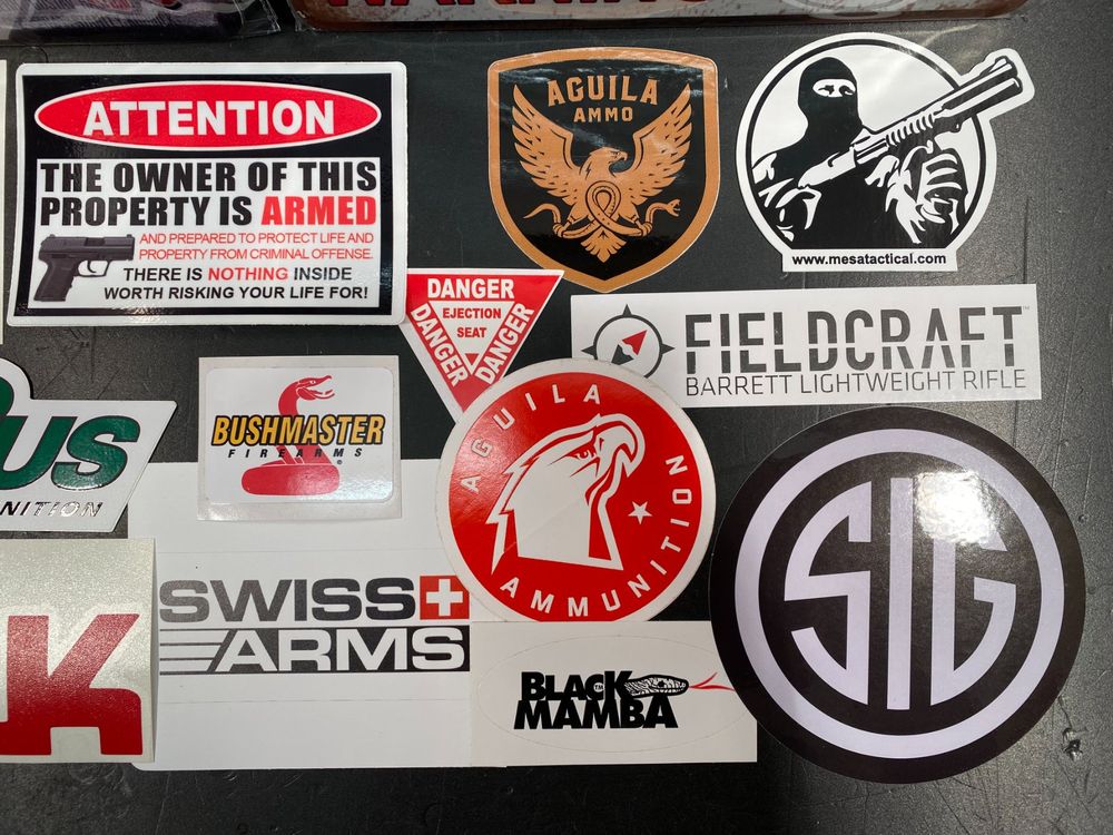 🟣 XL SET USA STICKER SIGSAUER HECKLERKOCH SAN SHOTGUN 12/76 (Neu und ...