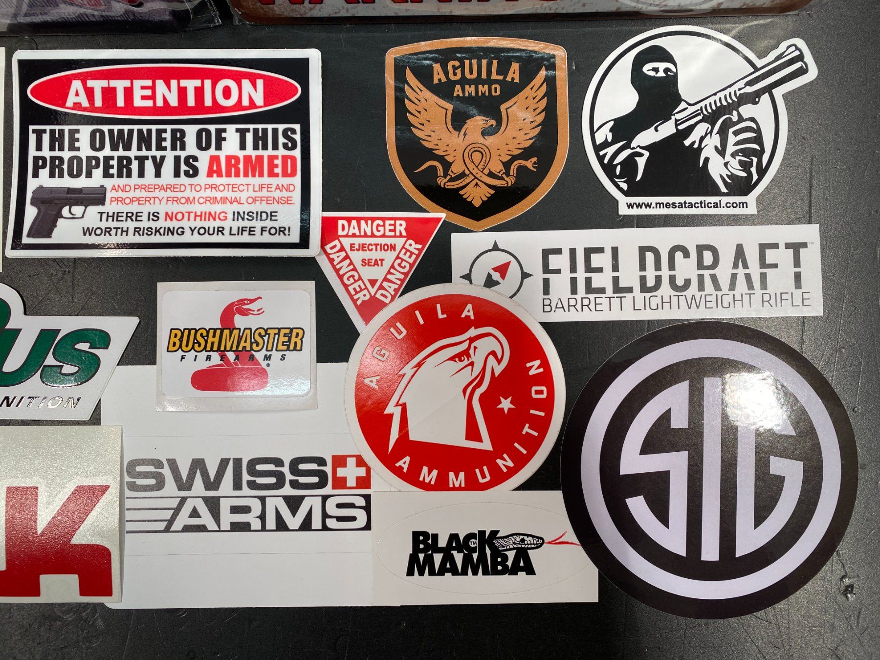 🟣 XL SET USA STICKER SIGSAUER HECKLERKOCH SAN SHOTGUN 12/76 (Neu und ...