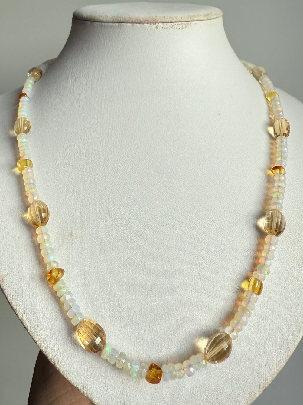 Catenine: Wunderschöne Opal, Citrin, Bernsteinkette NEU – Nuovo e nell'imballaggio originale da Basel venduto da Chili007 1