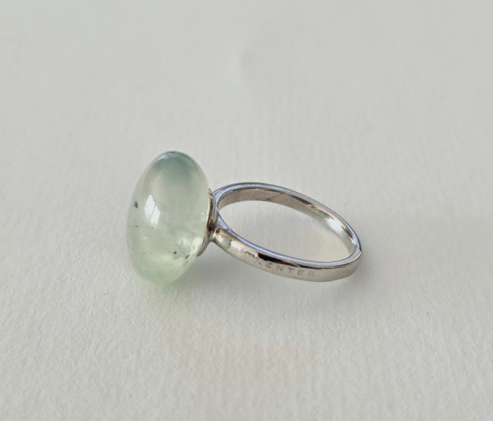 Anelli: Eleganter Prehnit Silberring 925 - NEU – Nuovo e nell'imballaggio originale da Uetikon am See venduto da Coralreef 3