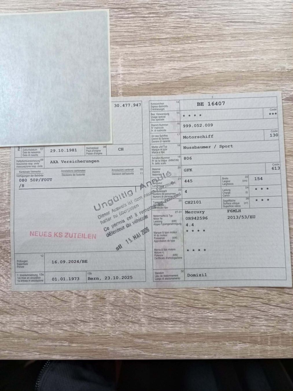 Mercury Barche: Bootsanhänger mit Boot und  Mercury Motor – Usato da Aeschiried venduto da gem_hn5m 2