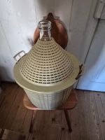Demi-john Glasflasche mit Korb guter Zustand