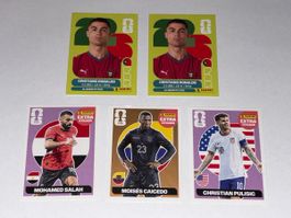 Panini FIFA WM 2026 Stickers 2 x Ronaldo + 3 Extra Stickers