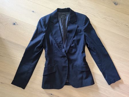 Blazer Zara Basic Woman Navy Blue - 34