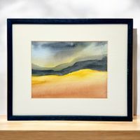 Elisabeth Durgnat - Aquarelle Coucher de soleil sur Léman
