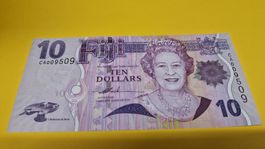 Fidschi 10 Dollars Notengeld Banknote 