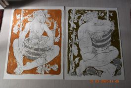 HANS ERNI Zwei Original Lithographien numeriert signiert
