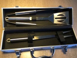 Chromstahl Grillbesteck mit Koffer