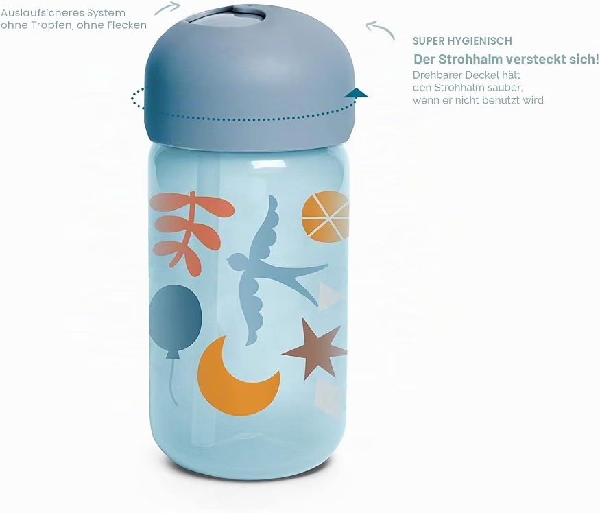 Baby-Mahlzeiten: Suavinex Trinkbecher mit Strohhalm 340 ml, Hellblau – Neu (gemäss Beschreibung) aus Brittnau von Disregoo_Peyer 3