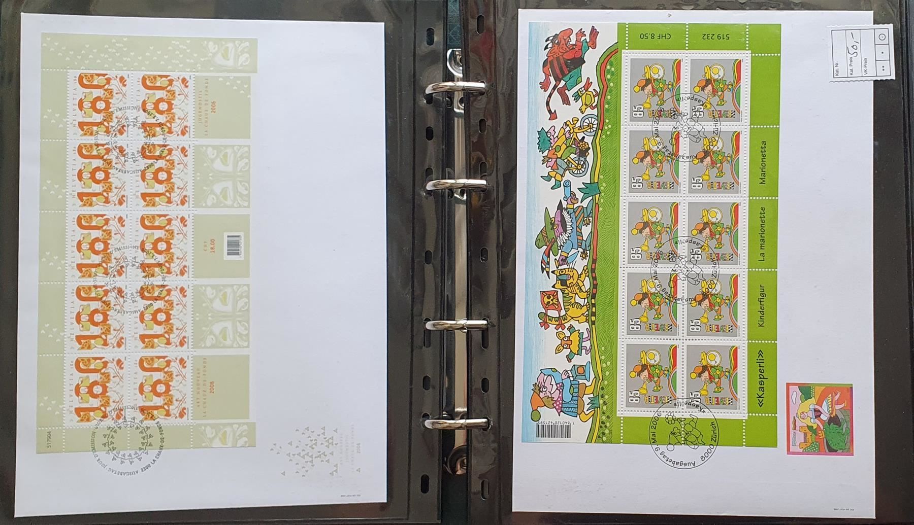 Tutti i francobolli: Kleinbogen-Sammlung auf FDC – Usato da Kreuzlingen venduto da Rschweiz1 1