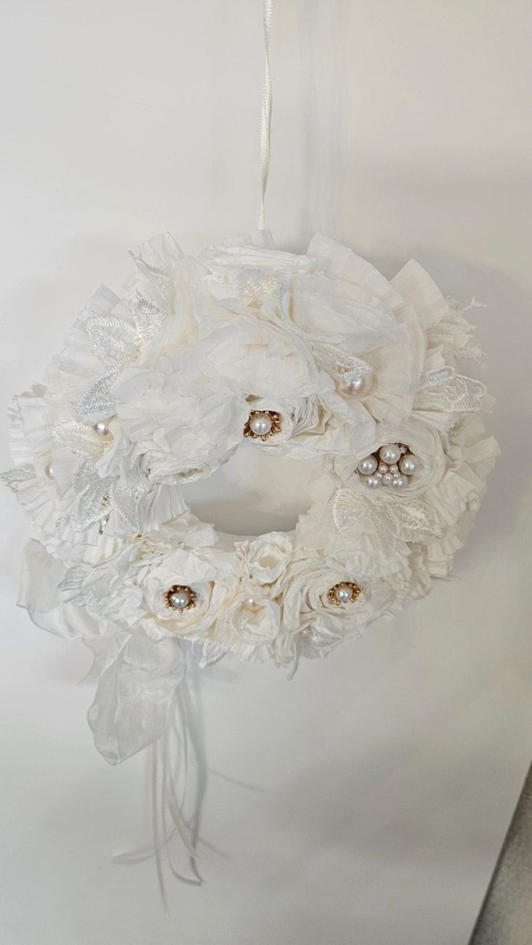 Tutte le decorazioni: Shabby Chic Kranz, Geschenk Romantik Hochzeit Muttertag – Nuovo e nell'imballaggio originale da Gossau ZH venduto da LeoniesDeko 6