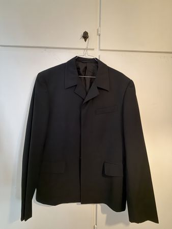 Giacca uomo taglia 50 made in Italy nera in lana