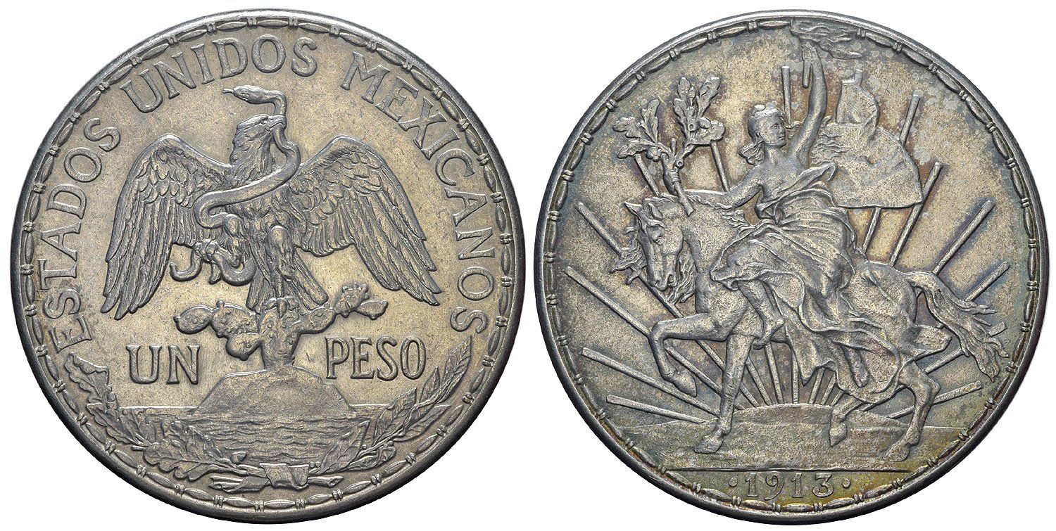 Tutti le monete: Mexiko, 1 Peso 1913, Caballito – Usato da Chiasso venduto da Novamarketing