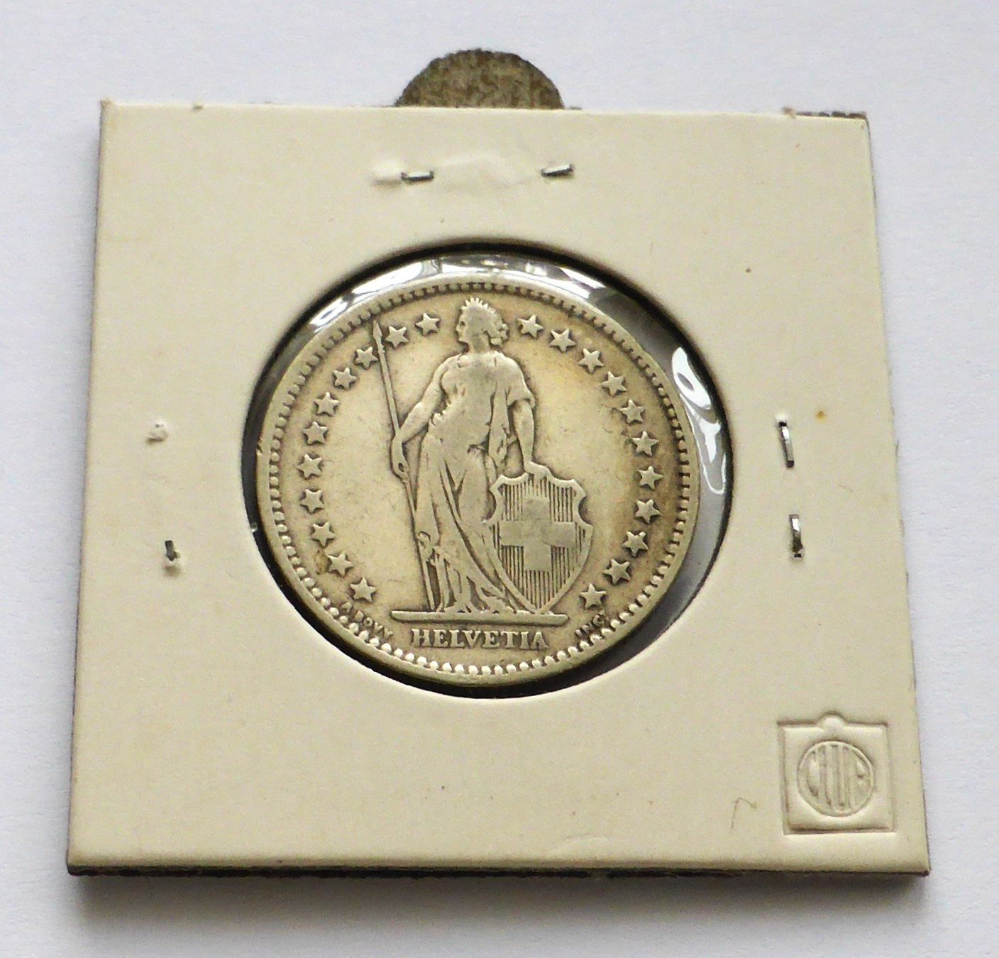 Tutti le monete: Sehr alter SILBER 2 Franken 1903 - s/ss – Usato da Buochs venduto da ema-coins 1
