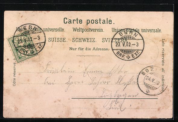 Ansichtskarten: Litho Bern, Bundespalast, Berner Bär mi – Gebraucht aus Berlin von bartko-reher 1