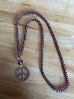 Modeschmuck Kette mit Peace Zeichen