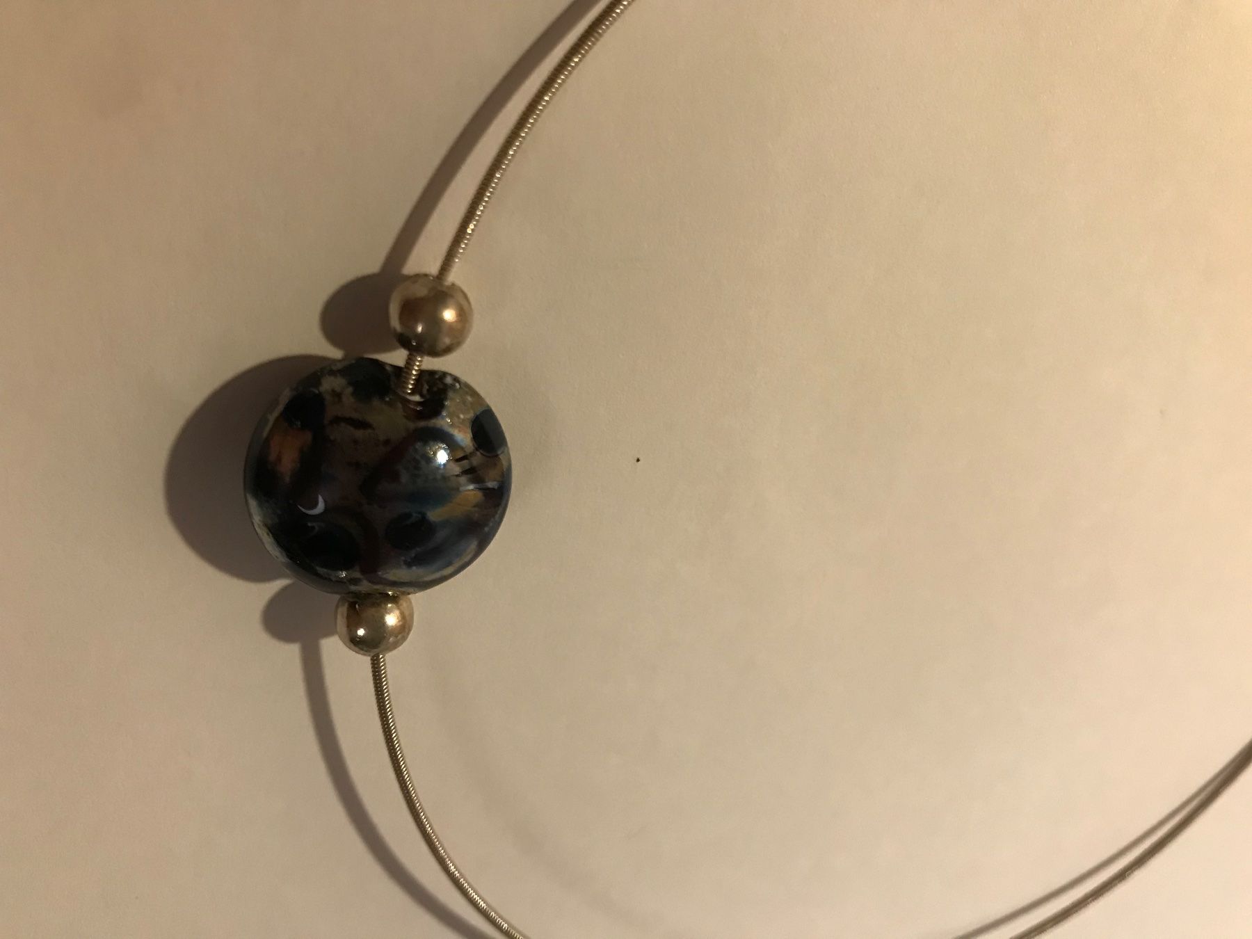 Catenine: Collier en argent 925 élégant avec perle en verre – Usato da Grimisuat venduto da eliseba88 5