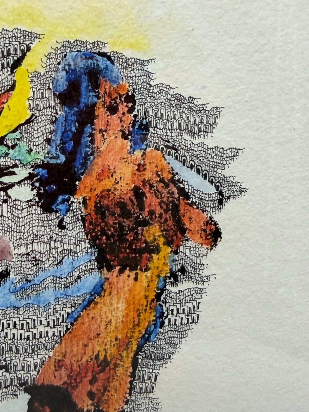 Dipinti: François Trivelli "Lévitation" 2002 dessin original – Usato da Morges venduto da vintiques 6