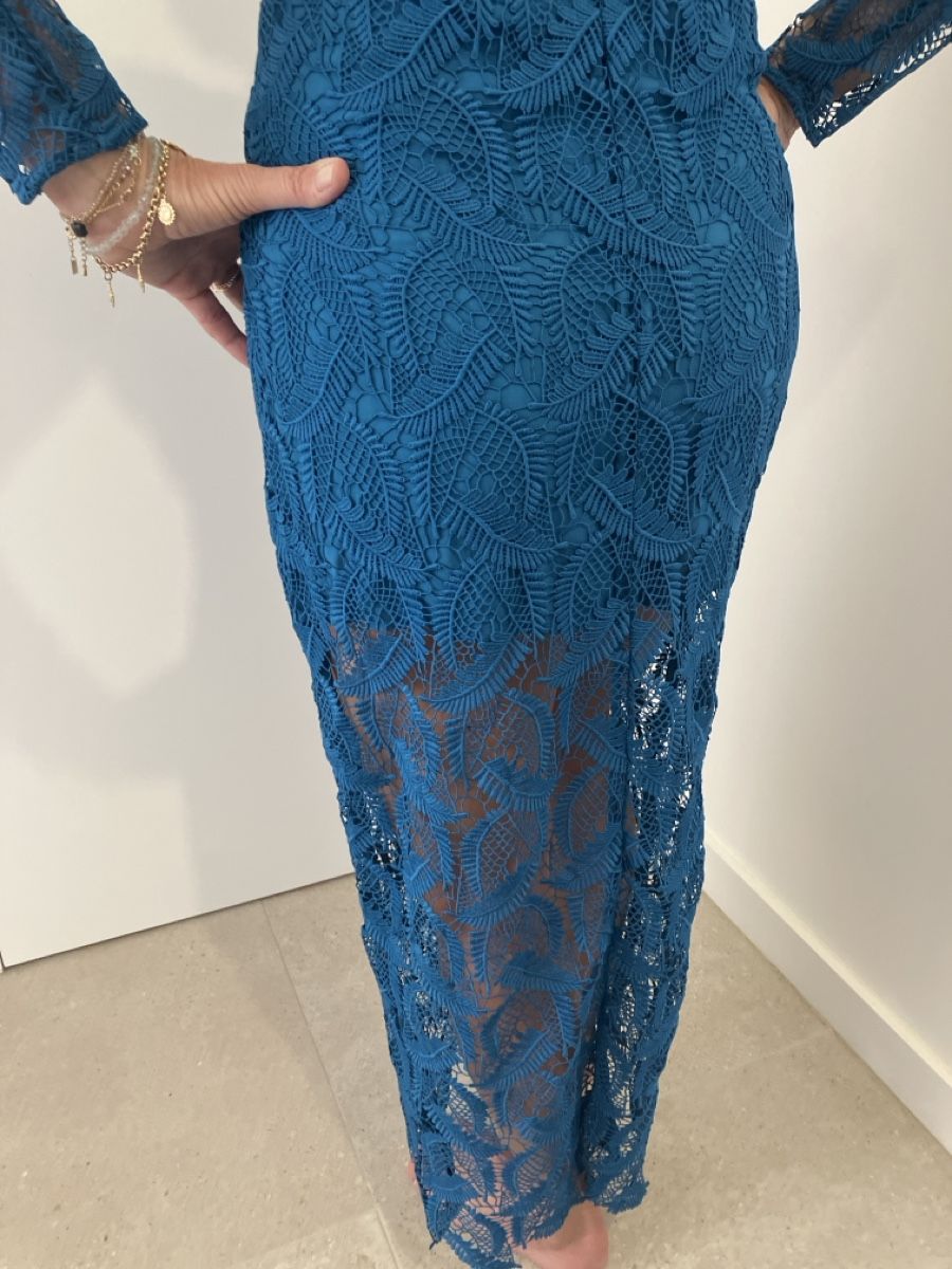 Vestiti: Elegantes, blaues Maxikleid mit Spitze, Grösse 38 – Nuovo (secondo la descrizione) da Muralto venduto da jac_hkz5 5