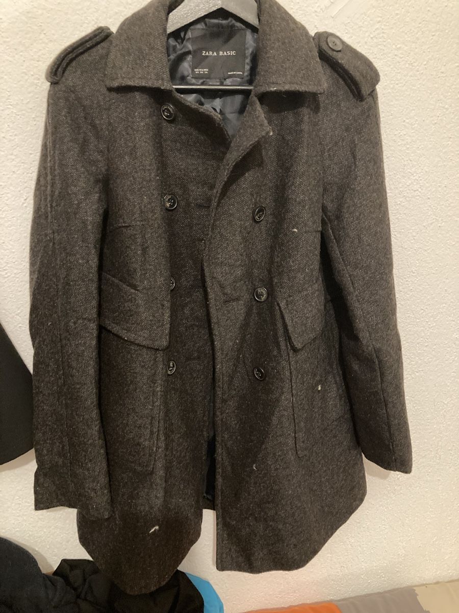 Cappotti: Zara Basic Pea Coat Double Breasted Grey Size S – Usato da Zürich venduto da sele_x 3