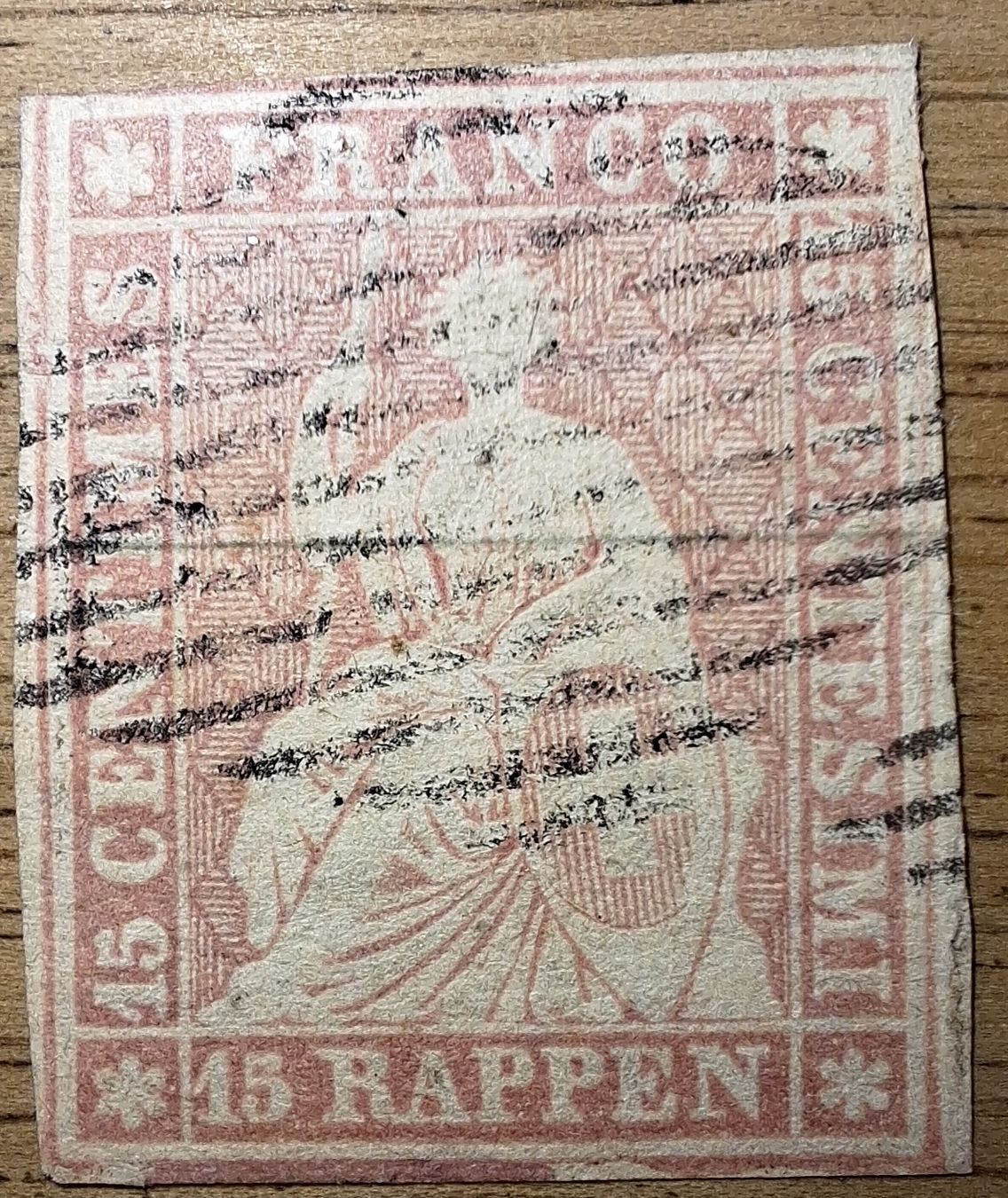 Tutti i francobolli: Strubel 24B mit Befund Kat. 140.- – Usato da Balgach venduto da SIMEON27